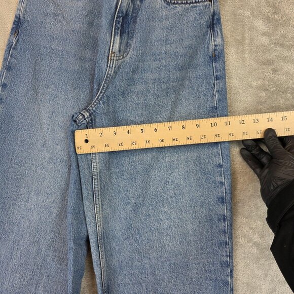 ASOS DESIGN Jeans Womens 25 Blue High Rise High Waisted Wide Leg Denim Baggy - Picture 6 of 11